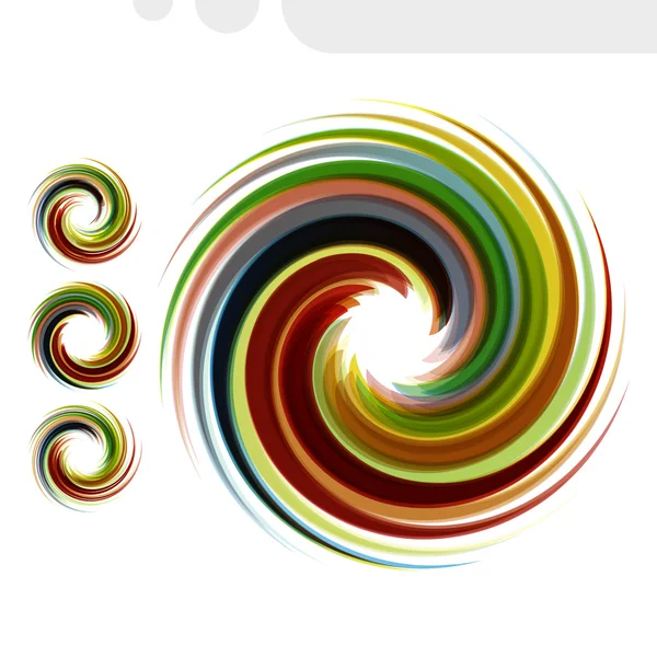 Ensemble d'icônes abstraites colorées. Illustration dynamique du flux . — Image vectorielle
