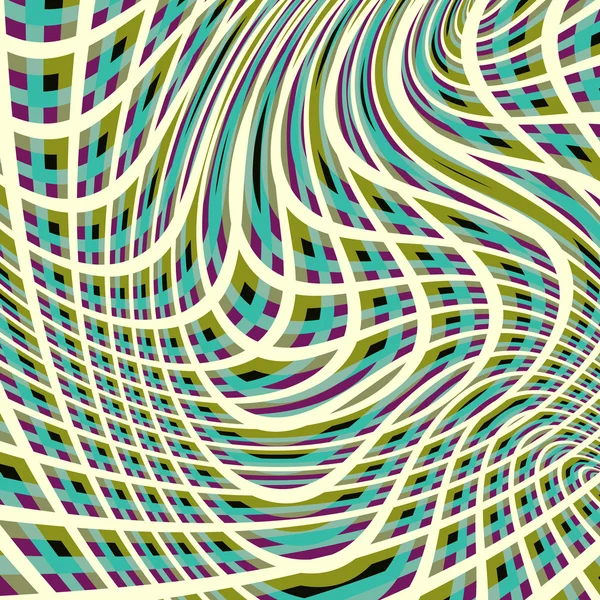 抽象的な渦巻き模様の背景。目の錯覚とパターン. — ストックベクタ