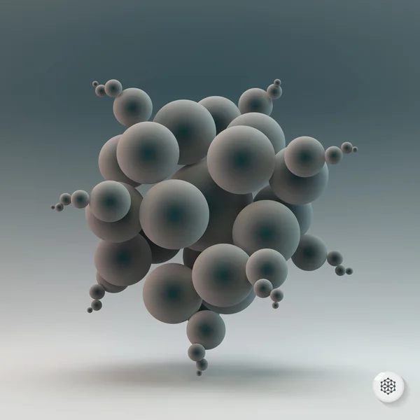 Abstract bollen. 3D-vectorillustratie. — Stockvector