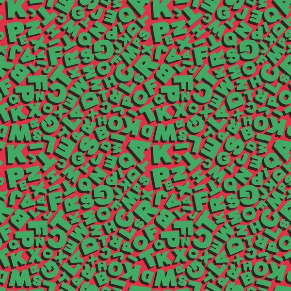 Vectorillustratie van naadloze patroon met letters. — Stockvector