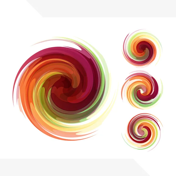 Set di icone astratte colorate. Illustrazione dinamica del flusso . — Vettoriale Stock