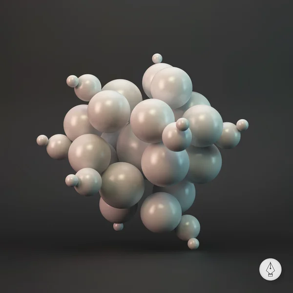 3D abstract bollen. vectorillustratie. — Stockvector