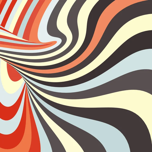 3D spiral abstrakt bakgrund. optisk konst. vektor illustration. — Stock vektor