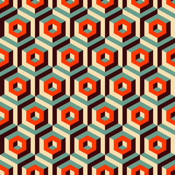 Fondo abstracto 3d sin costuras con elementos hexagonales . — Archivo Imágenes Vectoriales