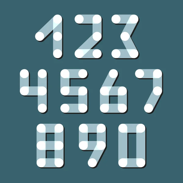 Los números establecen un estilo moderno. Iconos. Ilustración vectorial . — Vector de stock