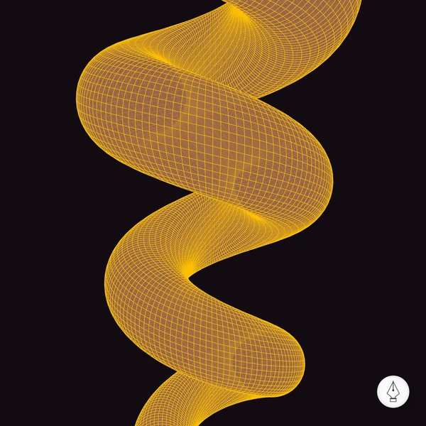 Espiral. 3d vector ilustración . — Vector de stock