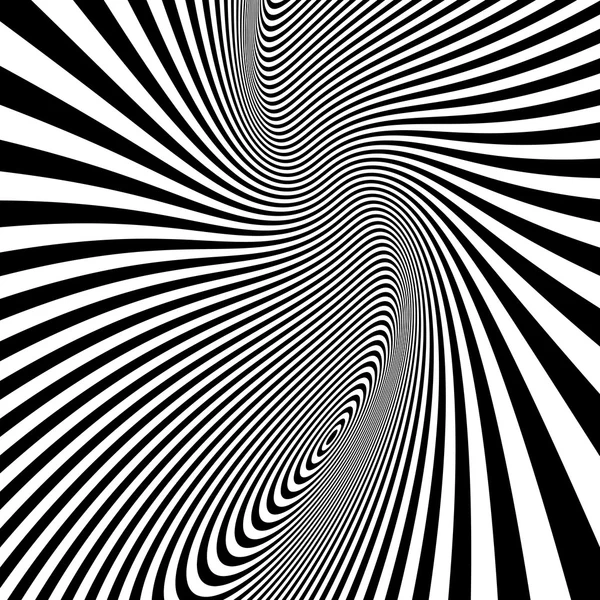 Optik illüzyon desenle. siyah ve beyaz arka plan. — Stok Vektör