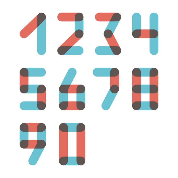 Los números establecen un estilo moderno. Iconos. Ilustración vectorial . — Vector de stock