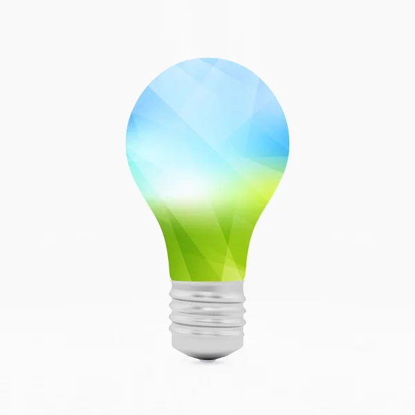 Lightbulb eco symbol. 3d vector illustration. — Stock Vector