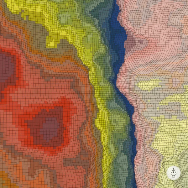 Abstrakte Landschaft Hintergrund. Mosaik. — Stockvektor