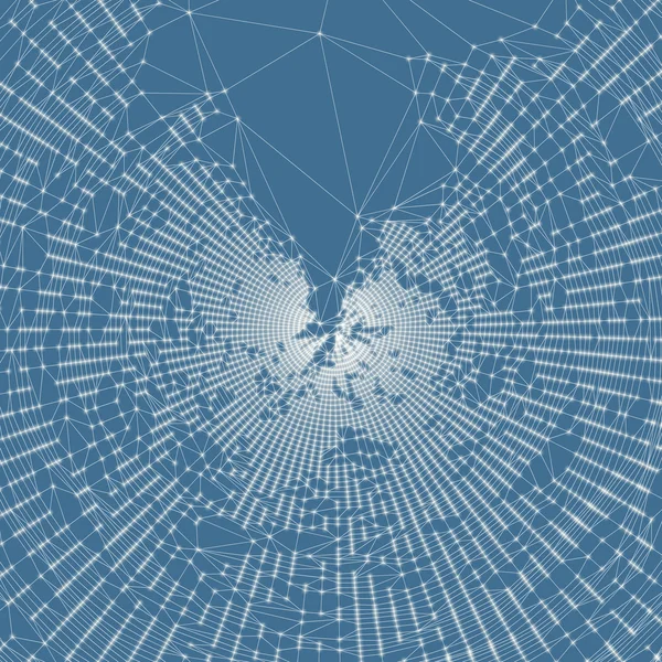 Tło sieci. 3D Technologia wektorowego. — Wektor stockowy