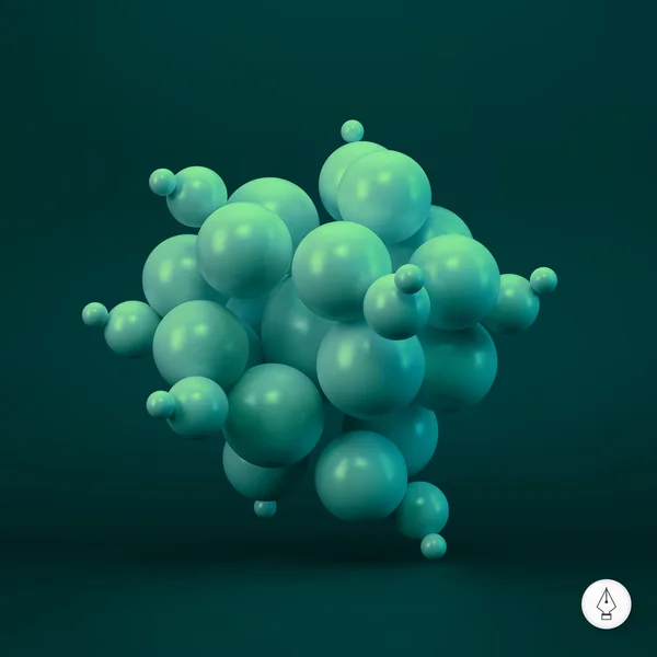 3D abstract bollen. vectorillustratie. — Stockvector