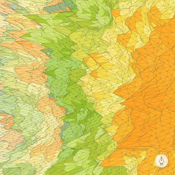 Fondo abstracto del paisaje. Mosaico . — Archivo Imágenes Vectoriales