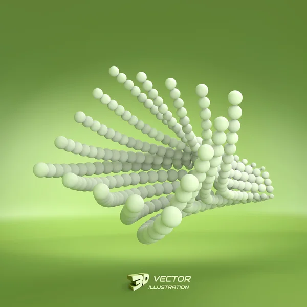 3d compoziția sferelor abstracte. Ilustrație vectorială . — Vector de stoc