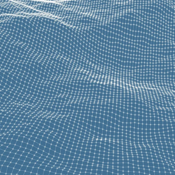 抽象的网格背景。水表面。矢量图. — 图库矢量图片