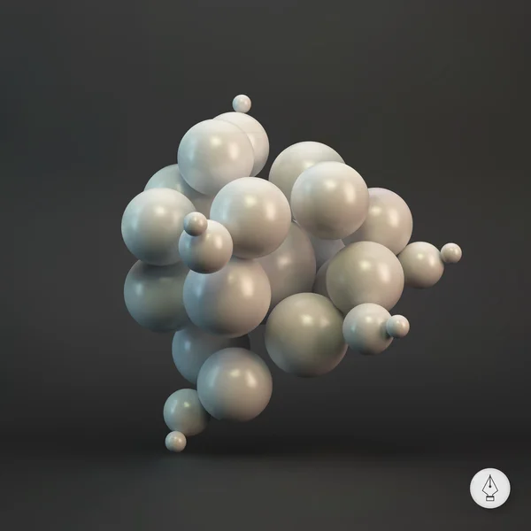 Esferas abstractas 3d. Ilustración vectorial . — Archivo Imágenes Vectoriales