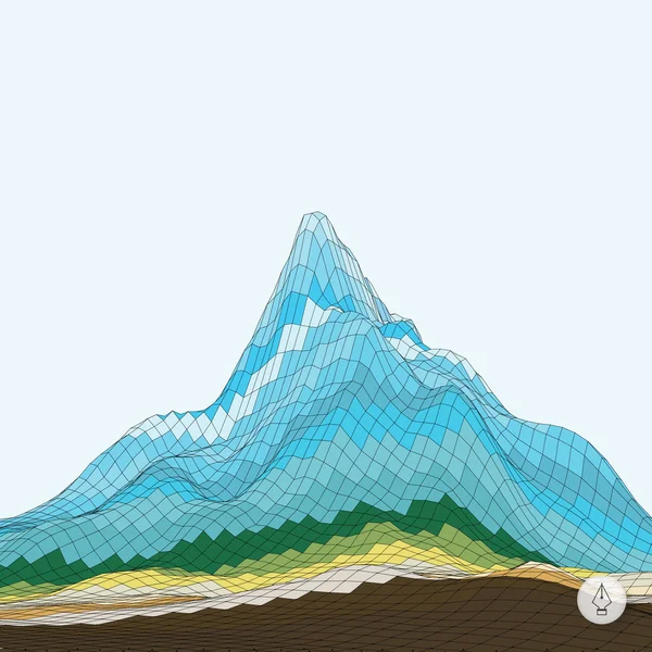 Fondo abstracto con montaña. Mosaico . — Vector de stock