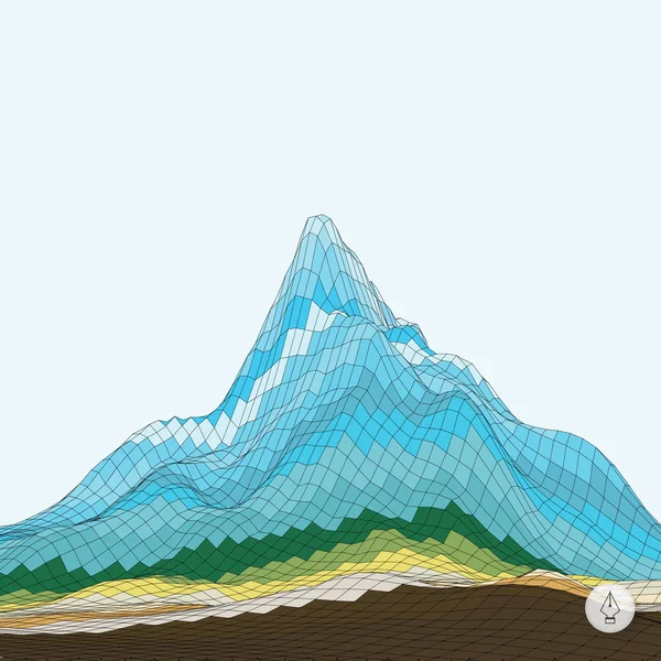 抽象的な背景山。モザイク. — ストックベクタ