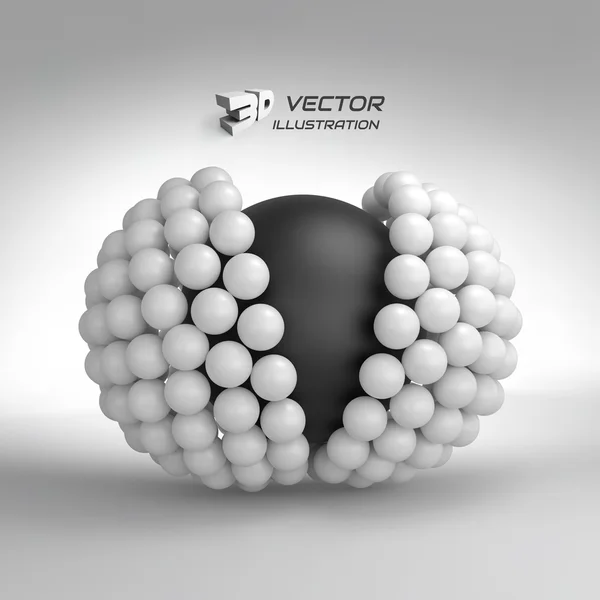 3D-vectorillustratie. concept voor wetenschap en technologie. — Stockvector