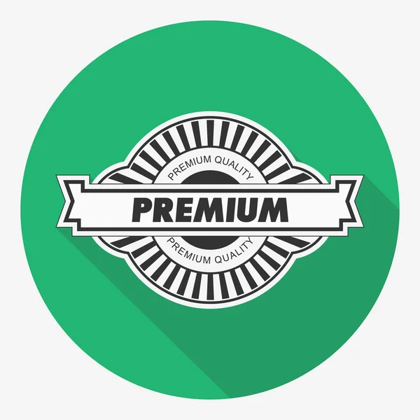 Odznakę jakości Premium. Ilustracja wektorowa. Płaska konstrukcja. — Wektor stockowy