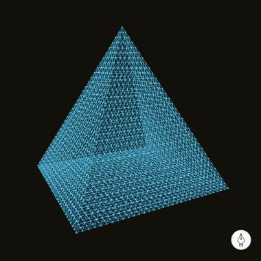 Pyramid. 3d vector illustration.  clipart