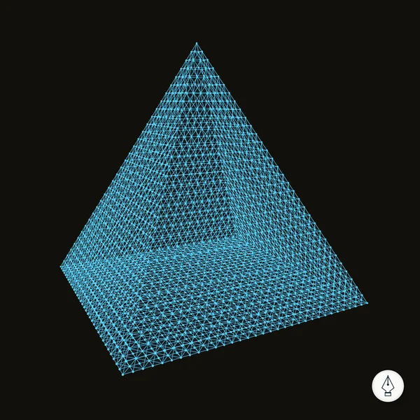 Piramide. 3D-vectorillustratie. — Stockvector