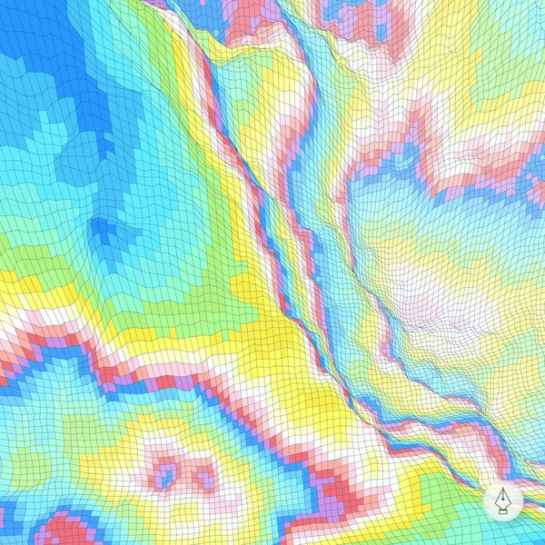 Fondo abstracto del paisaje. Mosaico . — Archivo Imágenes Vectoriales