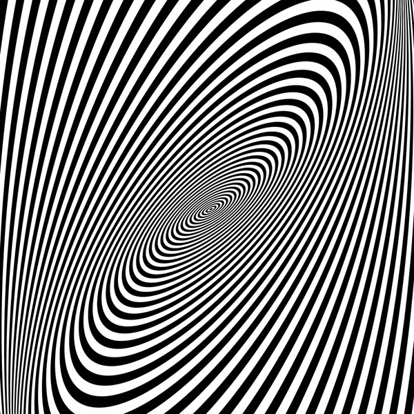 Modèle avec illusion d'optique. Fond noir et blanc . — Image vectorielle