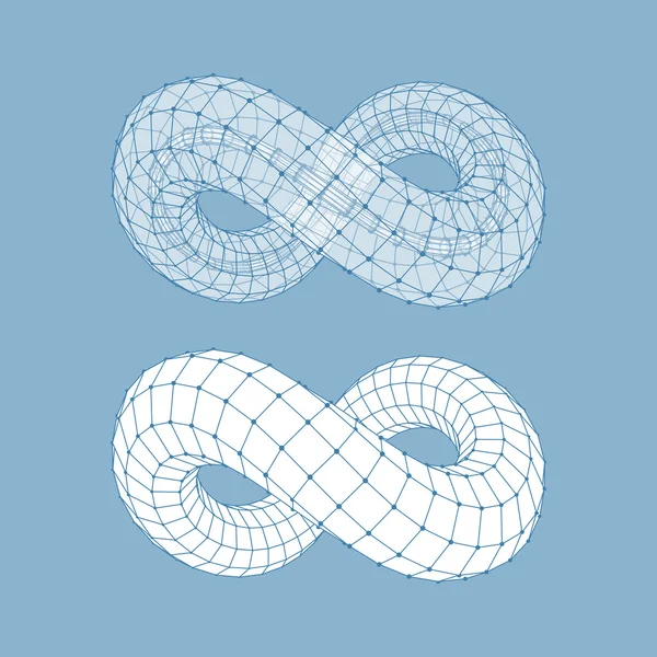 Símbolo infinito. Se puede utilizar como elemento de diseño, emblema, icono . — Archivo Imágenes Vectoriales