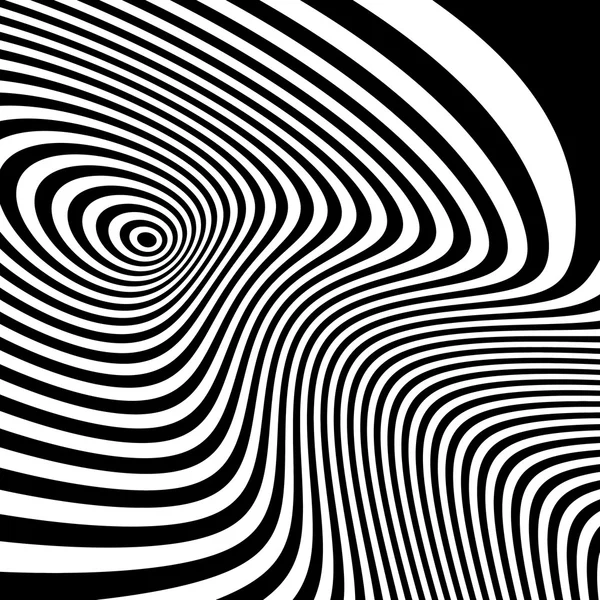 目の錯覚のパターン。黒と白の背景. — ストックベクタ