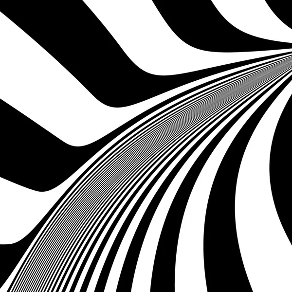 Muster mit optischer Täuschung. schwarzer und weißer Hintergrund. — Stockvektor