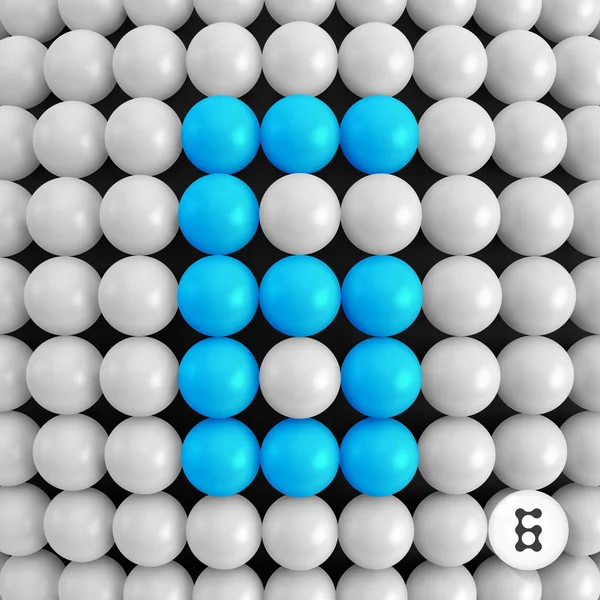 Nummer sechs. abstrakte mathematische Hintergründe. — Stockvektor