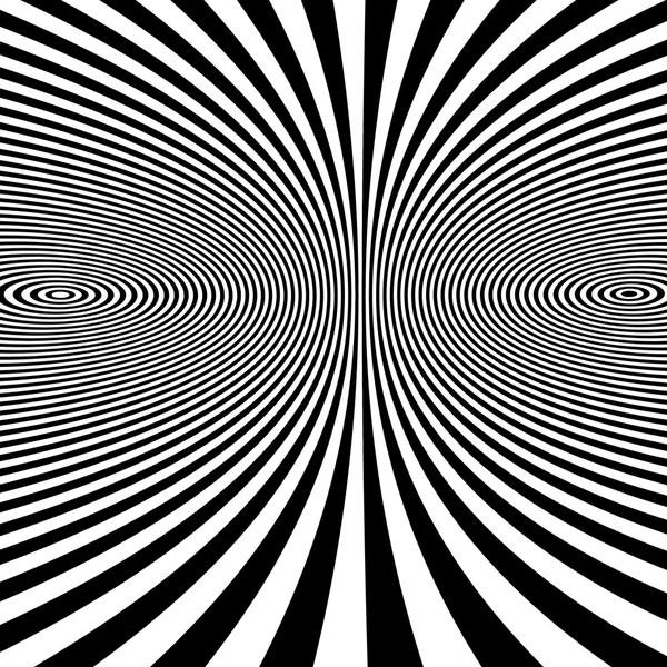 Patrón con ilusión óptica. Fondo blanco y negro . — Archivo Imágenes Vectoriales