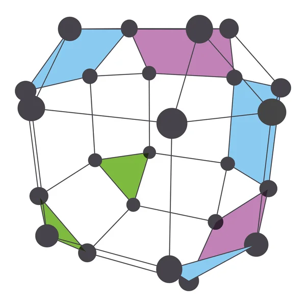 Molécula 3D estrutura de fundo. Desenho gráfico . — Vetor de Stock
