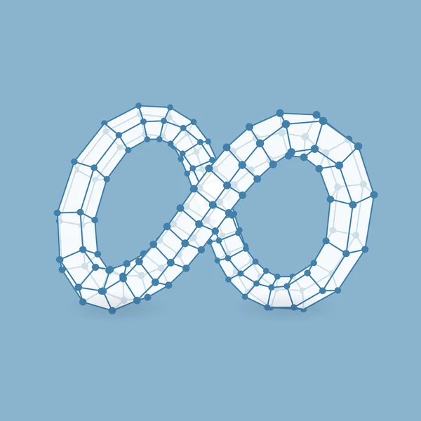 Símbolo infinito. Pode ser usado como elemento de design, emblema, ícone . — Vetor de Stock