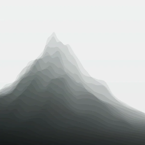Горный пейзаж. Векторные силуэты гор . — стоковый вектор