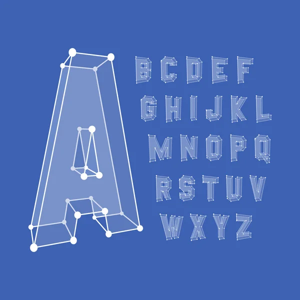 Conjunto de alfabetos. 3d ilustración vectorial. Elementos de diseño . — Vector de stock