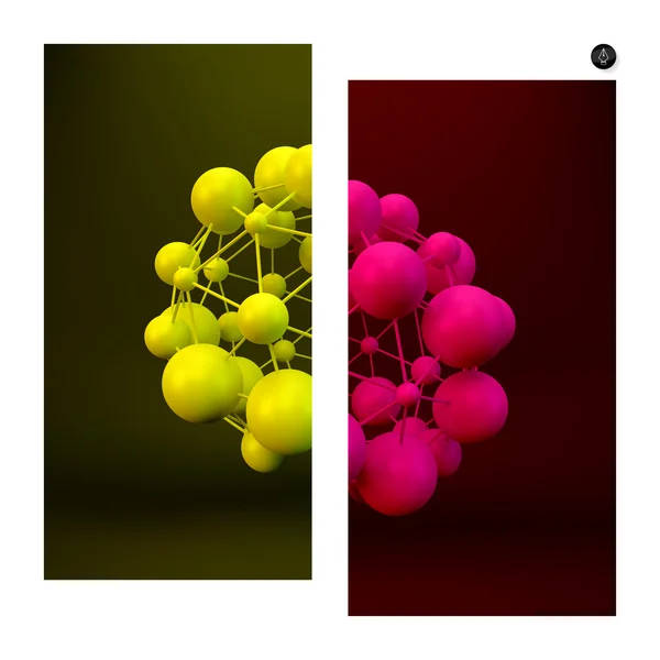 3D Molecule structure background. Graphic design. — Stock Vector