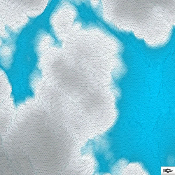 Cielo azul con nubes. Mosaico. Fondo de malla abstracta . — Vector de stock