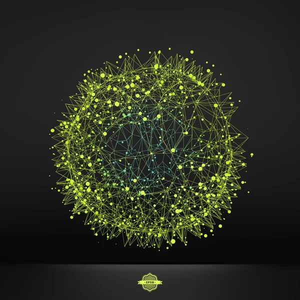 3D streszczenie sfer. Koncepcja dla nauki, technologii i sieci — Wektor stockowy