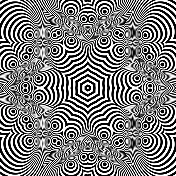 Абстрактный полосатый фон. Черно-белая векторная иллюстрация — стоковый вектор