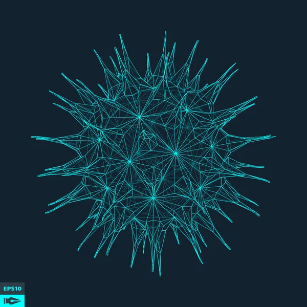 3 d の抽象的な球。ベクトル図. — ストックベクタ