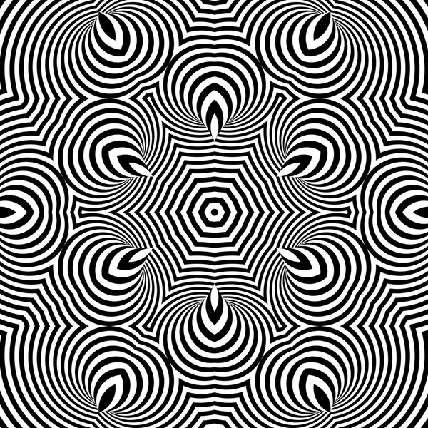 Schwarz-weißes geometrisches Muster. abstrakt gestreifter Hintergrund. — Stockvektor