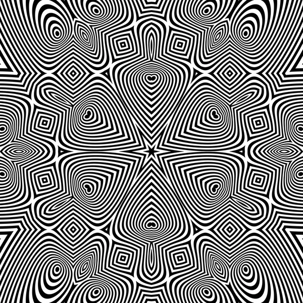 Fondo rayado abstracto. Ilustración vectorial en blanco y negro — Vector de stock