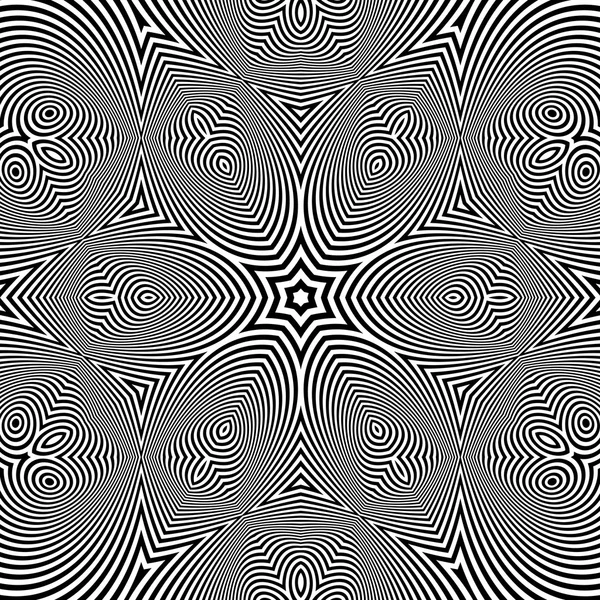 Černobílé abstraktní pruhované pozadí. Vektorová ilustrace — Stockový vektor