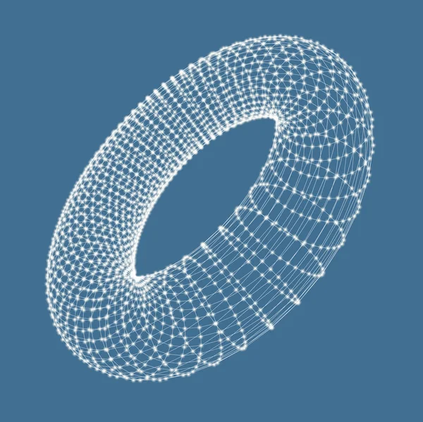 Torus. Anslutning struktur. Vektor 3d Illustration. — Stock vektor