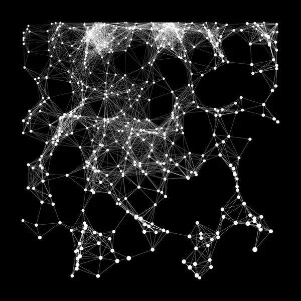 接続構造体。ワイヤ フレーム ベクトル図. — ストックベクタ