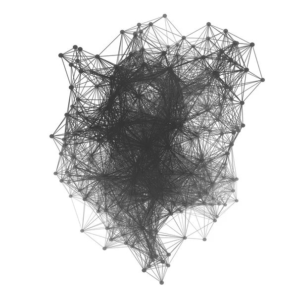 Structure de connexion. Illustration vectorielle Wireframe . — Image vectorielle