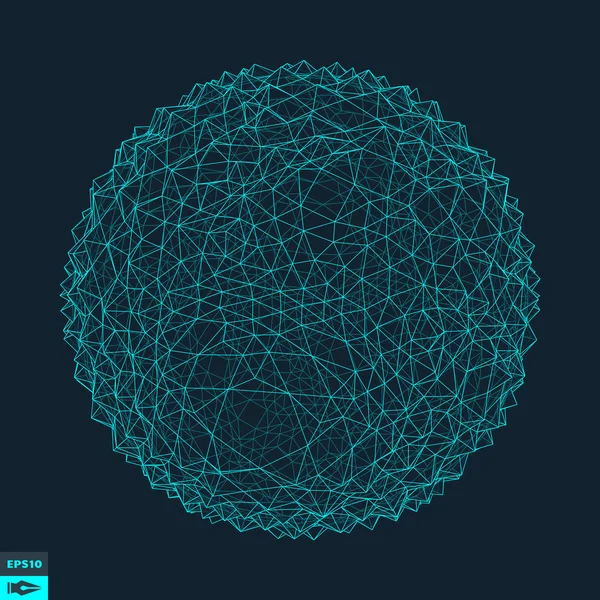 3 d の抽象的な球。ベクトル図. — ストックベクタ