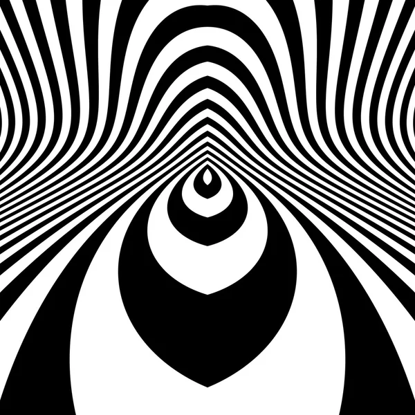 Patrón con ilusión óptica. Fondo abstracto. Arte óptico . — Archivo Imágenes Vectoriales